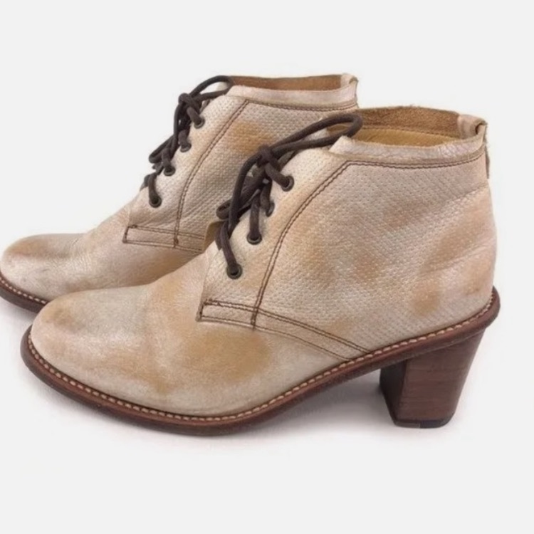 Bed Stu Cobbler Series Leather Lace Up Ankle Boots Us 8 Rustic Sand Handmade